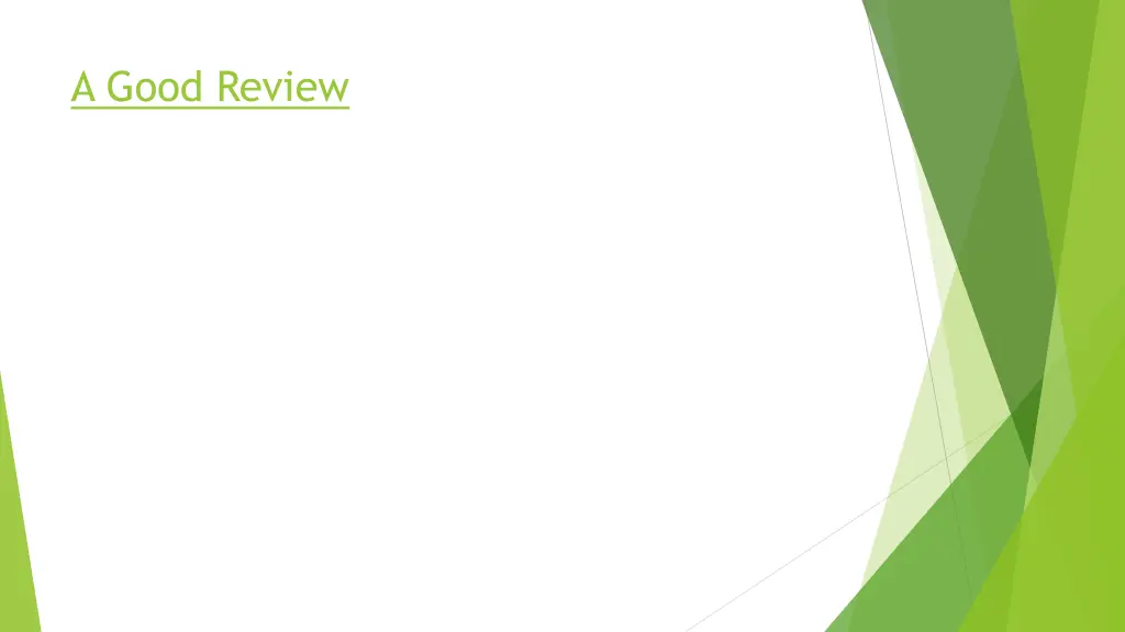 a good review