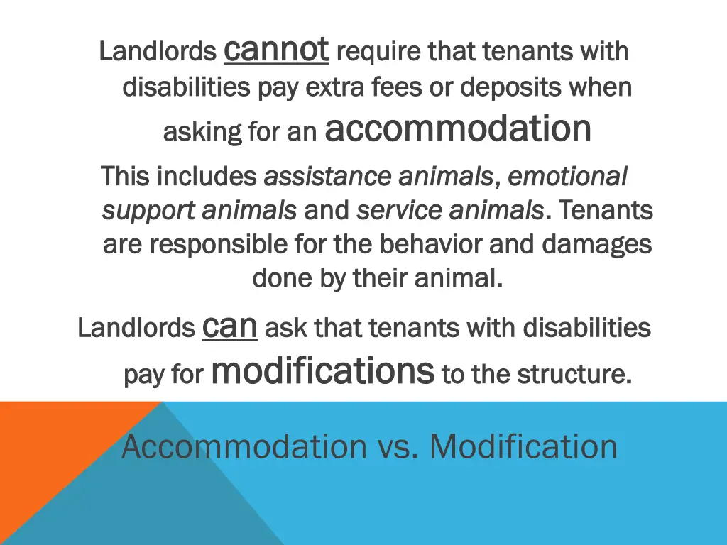 landlords landlords cannot disabilities pay extra