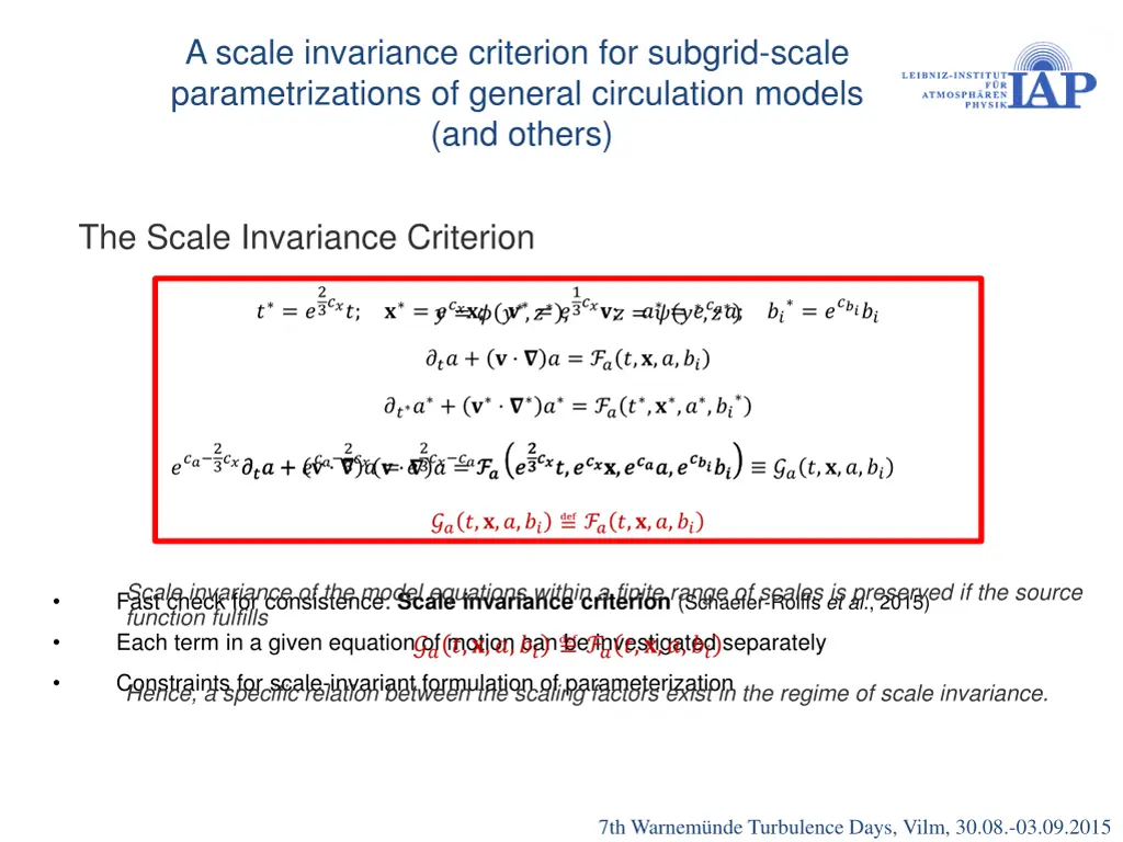 a scale invariance criterion for subgrid scale 4