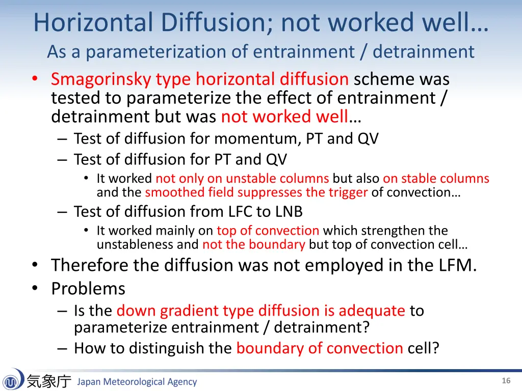 horizontal diffusion not worked well