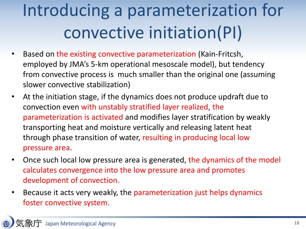 introducing a parameterization for convective
