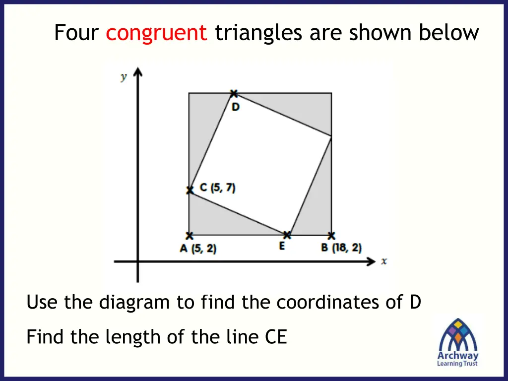 four congruent triangles are shown below 1