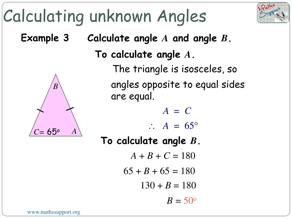calculating unknown angles 1
