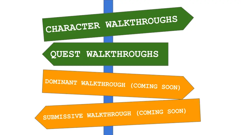 character walkthroughs