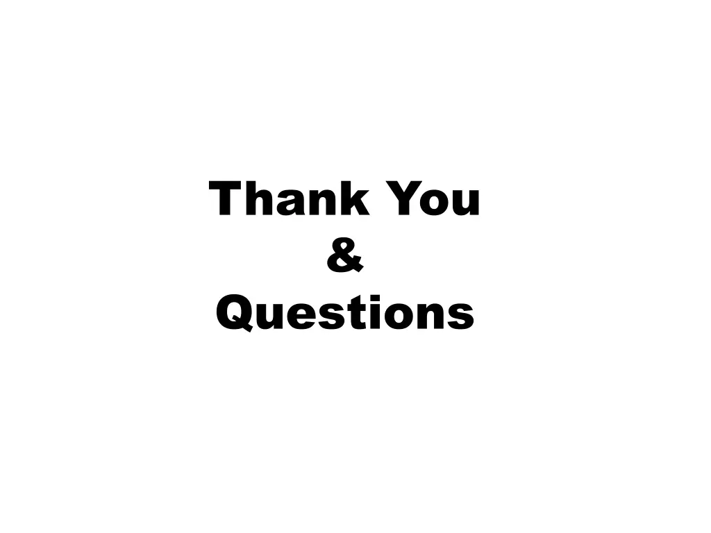 thank you questions