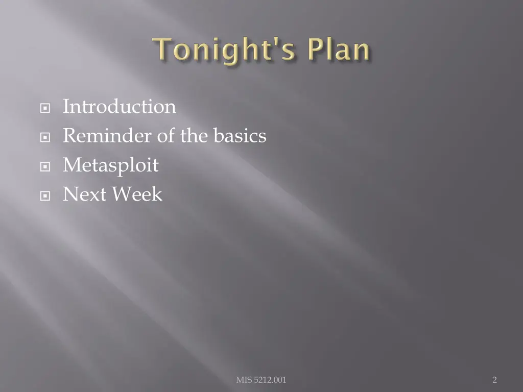 introduction reminder of the basics metasploit