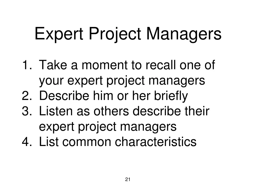 expert project managers