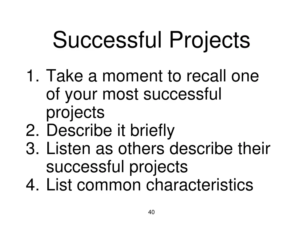 successful projects