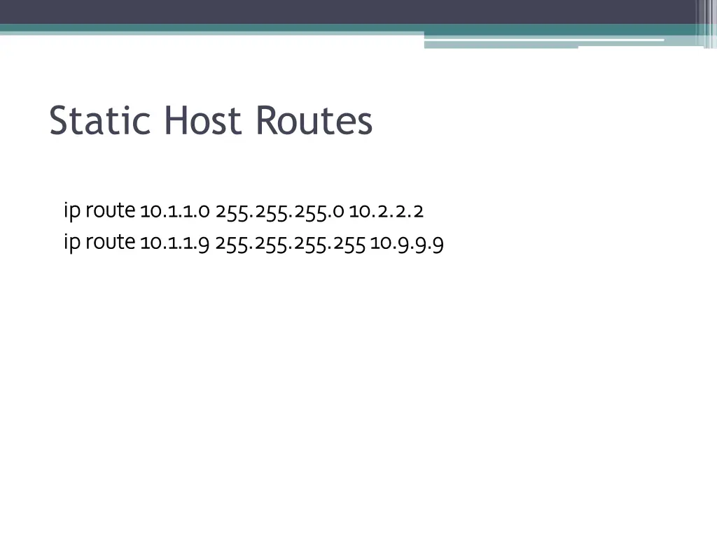 static host routes