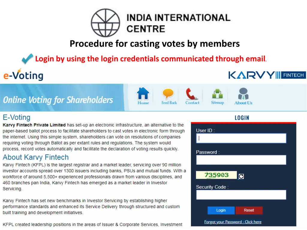 procedure for casting votes by members