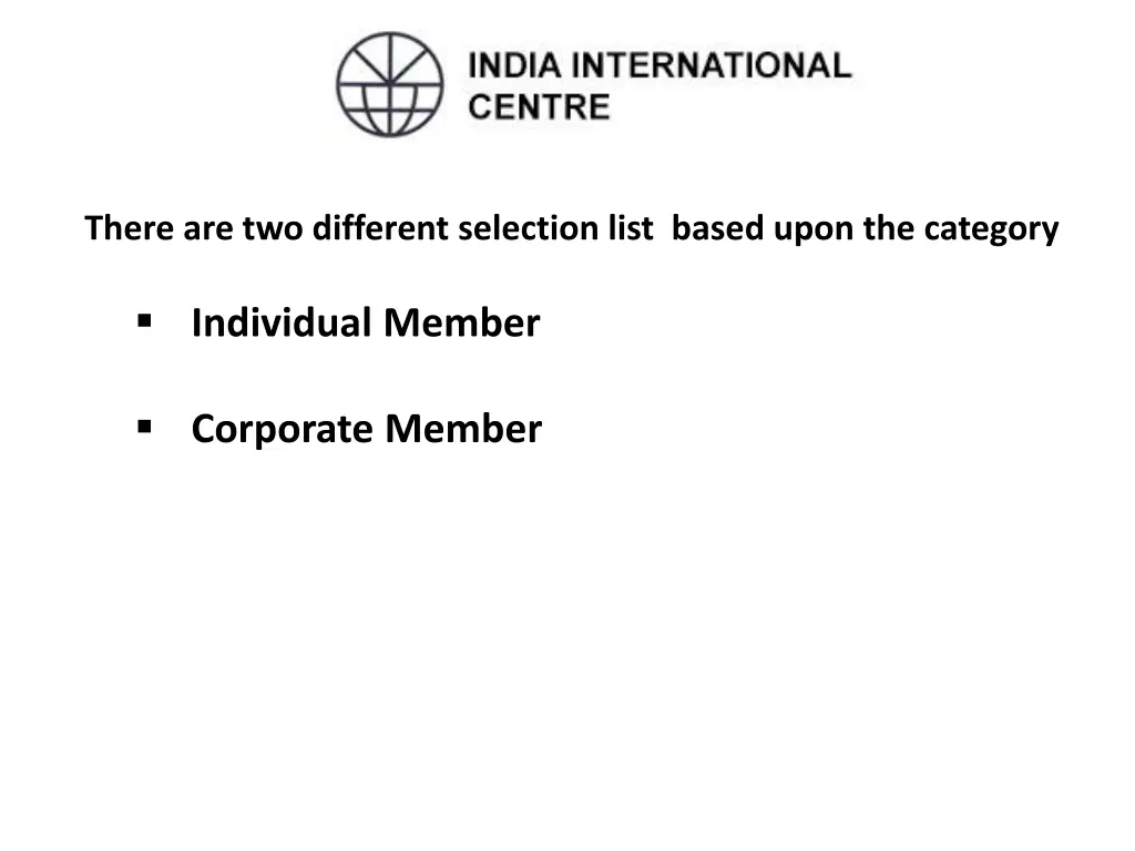 there are two different selection list based upon