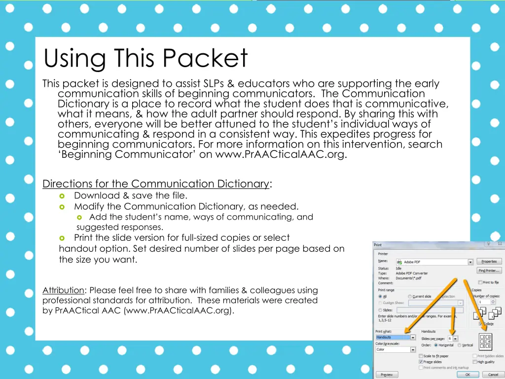 using this packet this packet is designed