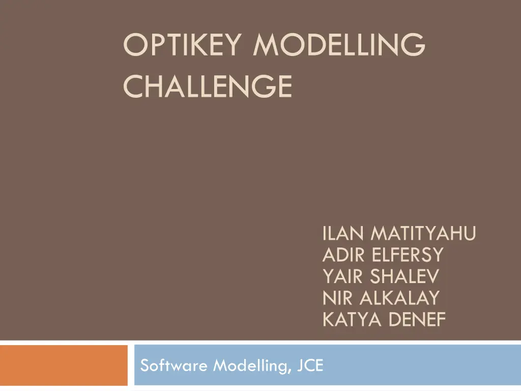 optikey modelling challenge