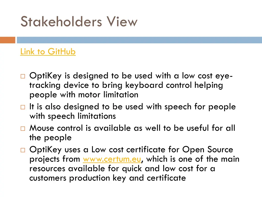 stakeholders view