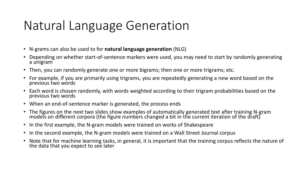 natural language generation