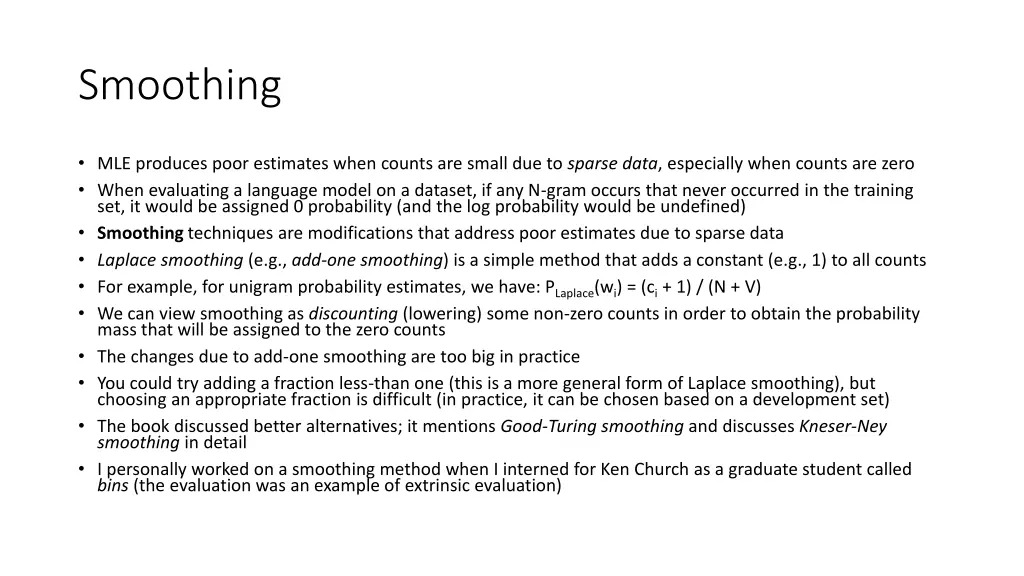 smoothing