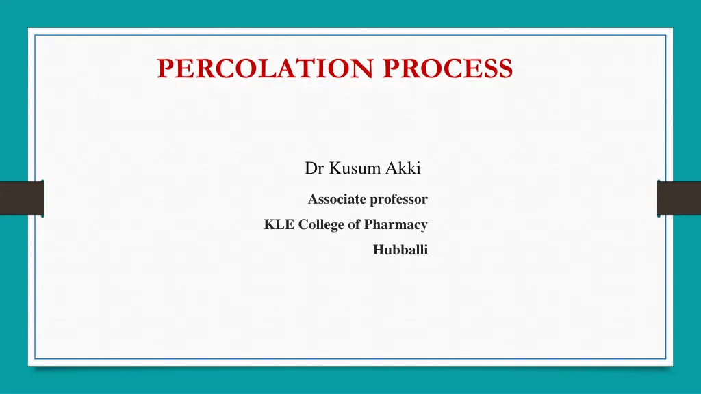 percolation process