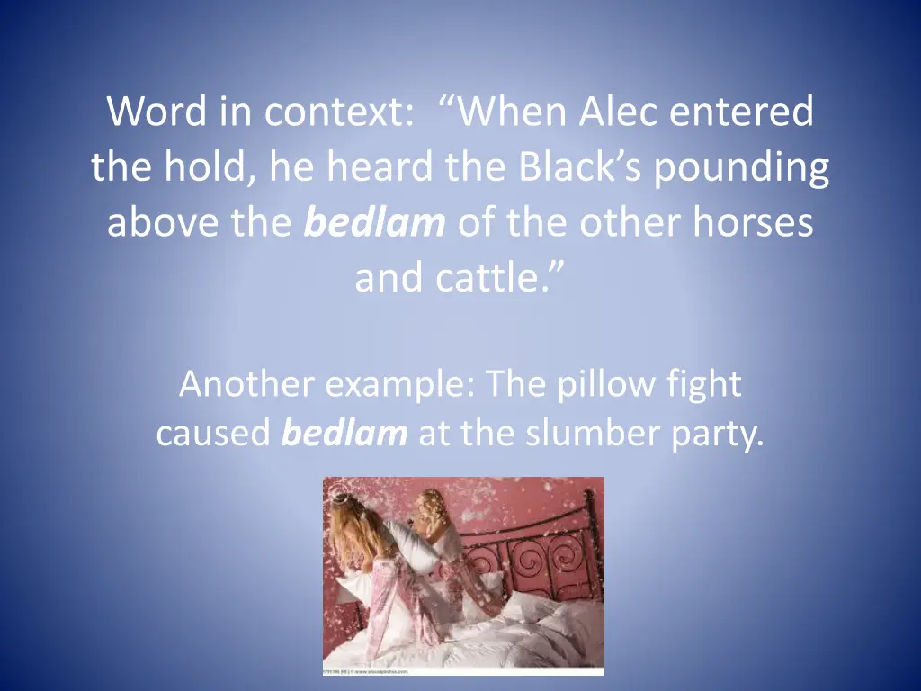 word in context when alec entered the hold