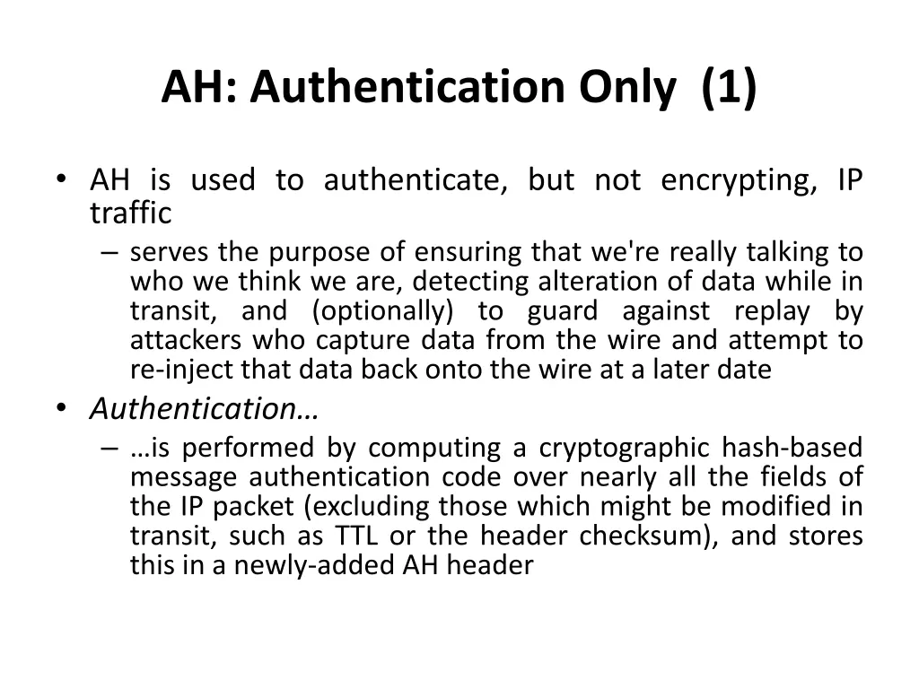 ah authentication only 1