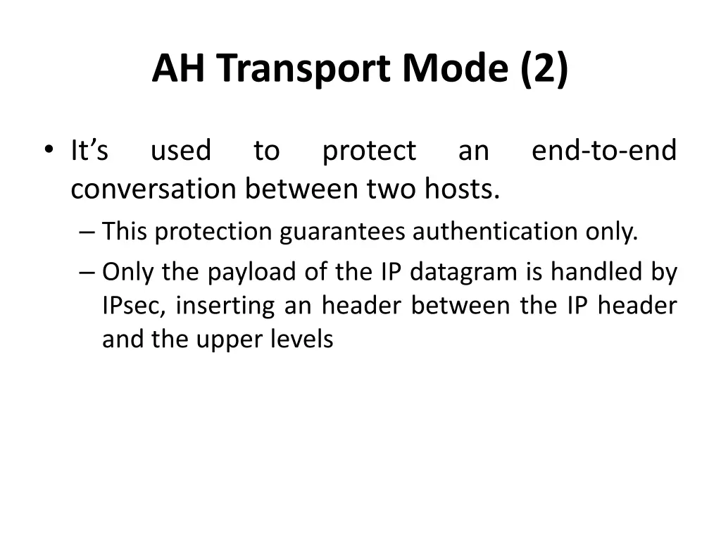 ah transport mode 2