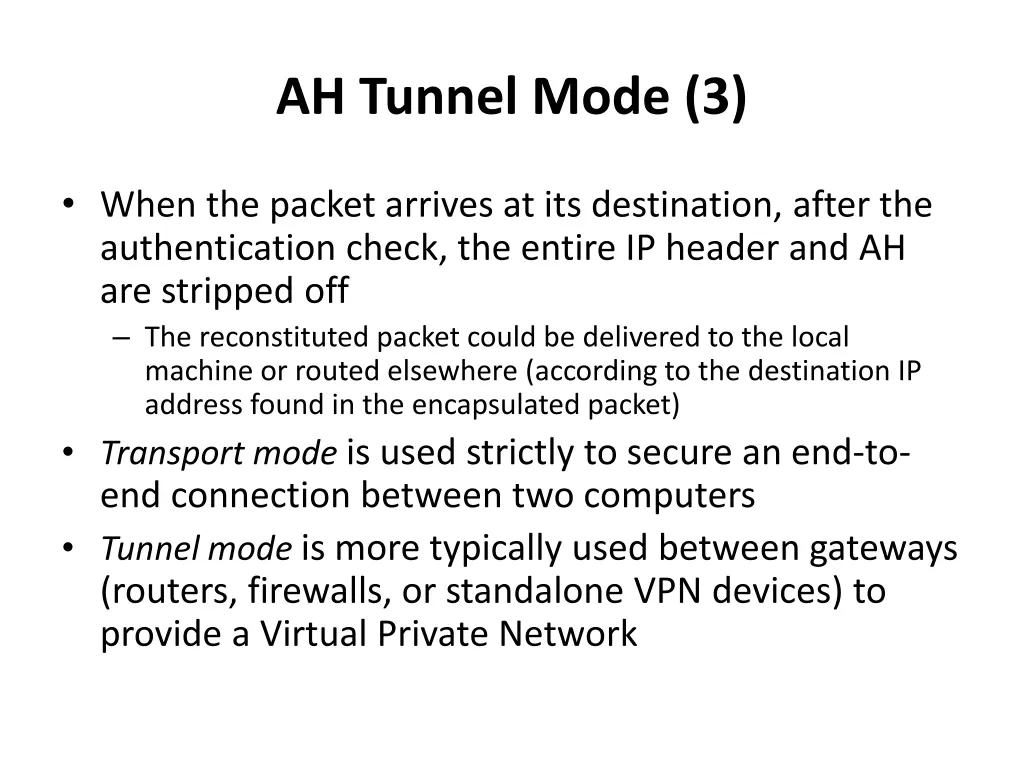 ah tunnel mode 3