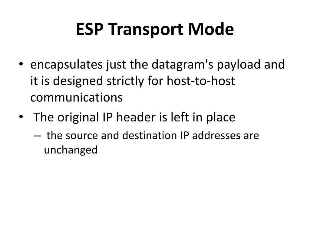esp transport mode 1