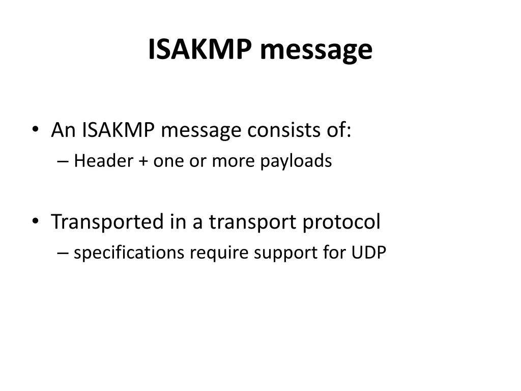isakmp message