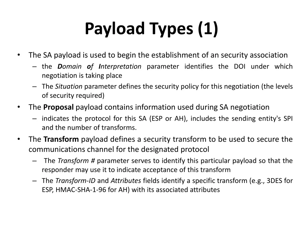 payload types 1