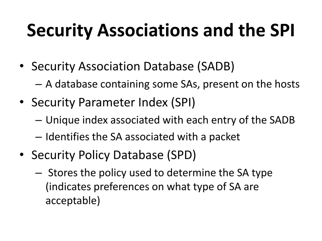 security associations and the spi 1