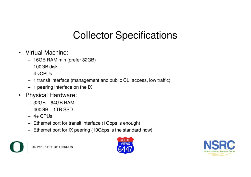collector specifications