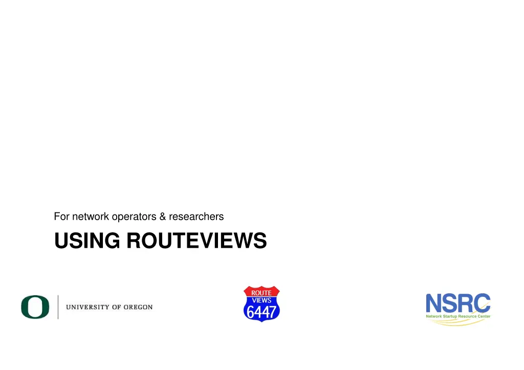 for network operators researchers
