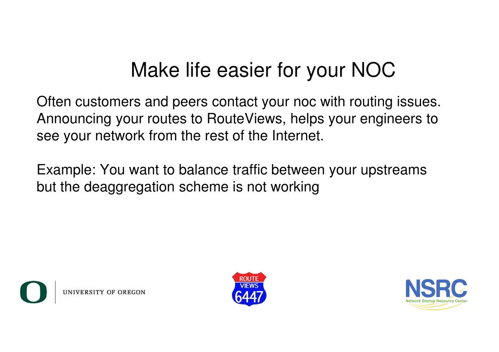 make life easier for your noc