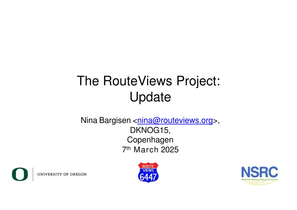 the routeviews project update
