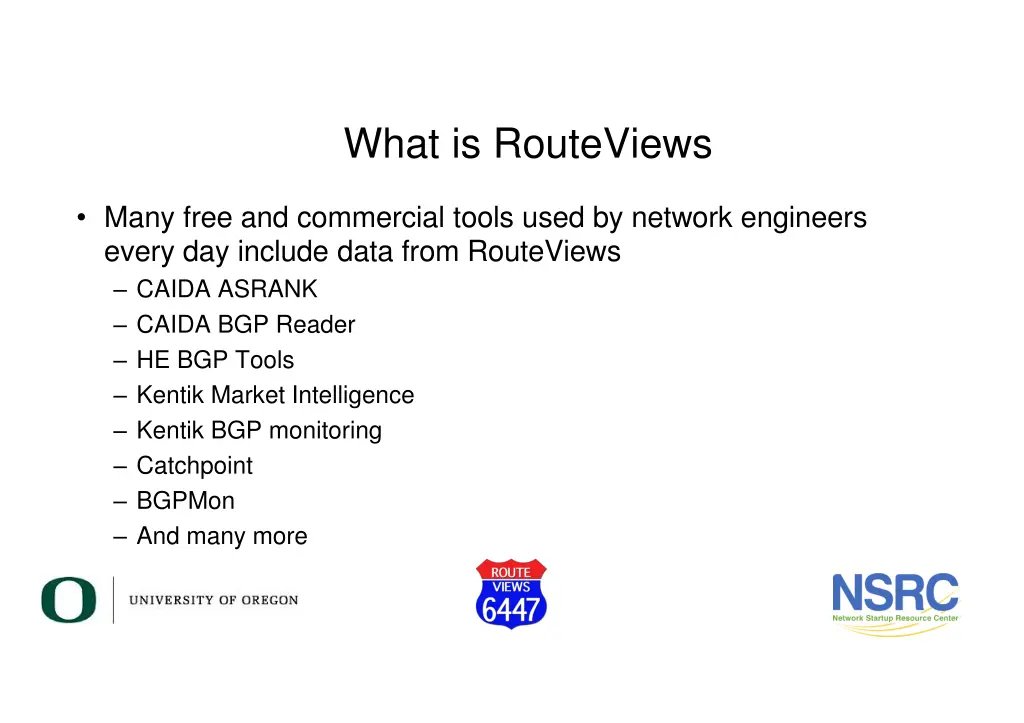 what is routeviews 1