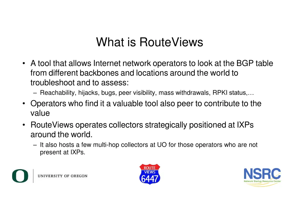what is routeviews