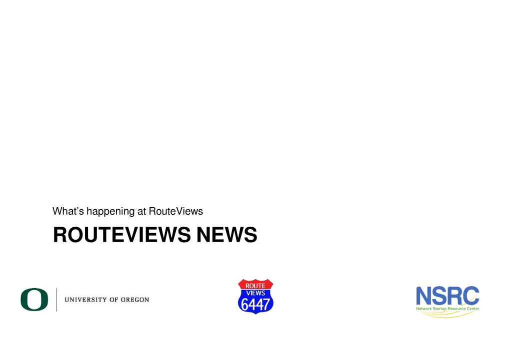 what s happening at routeviews