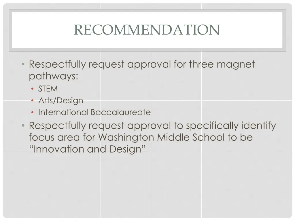 recommendation
