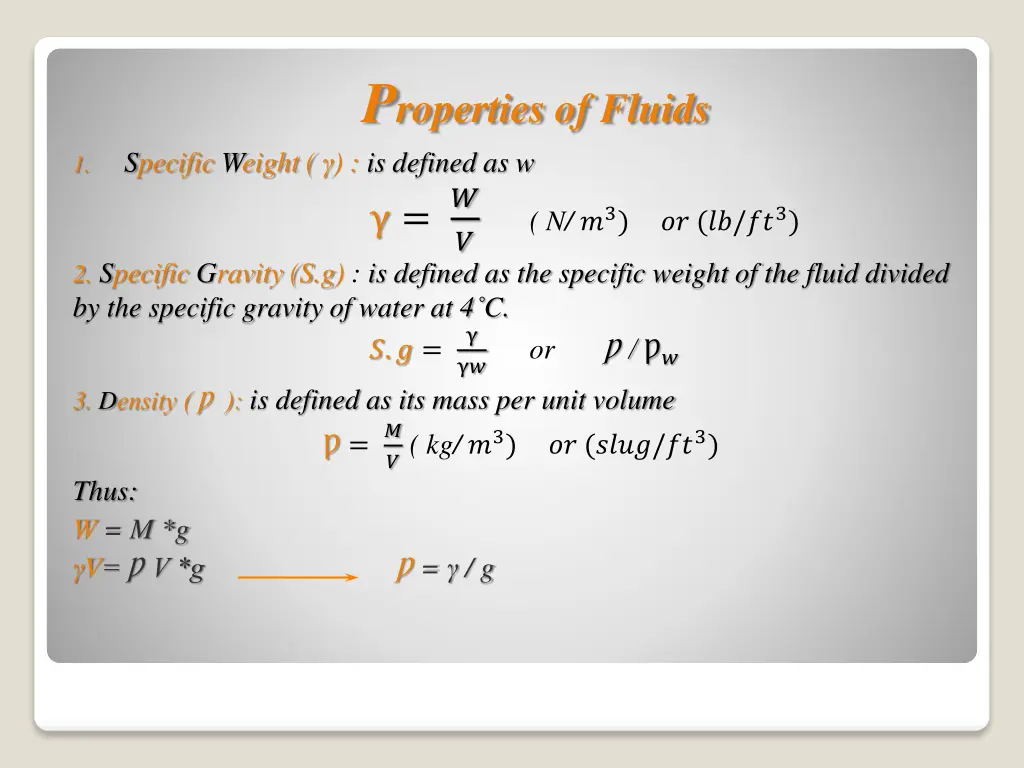 p roperties of fluids