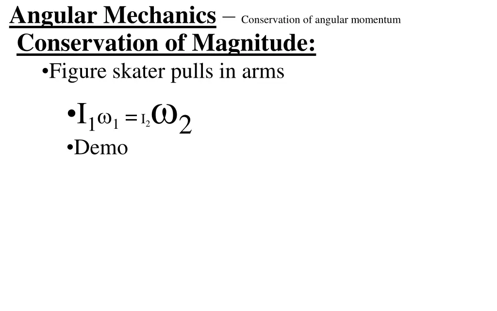 angular mechanics conservation of angular