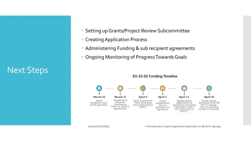 setting up grants project review subcommittee