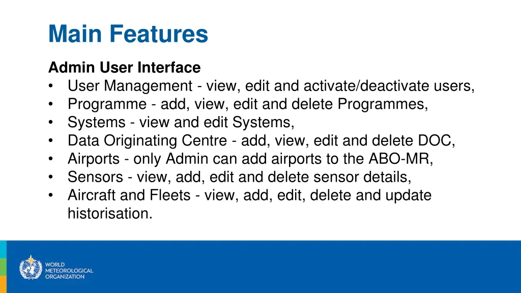 main features 1