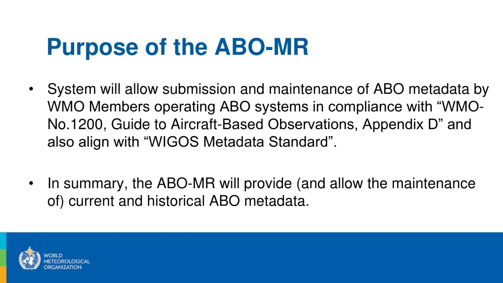 purpose of the abo mr