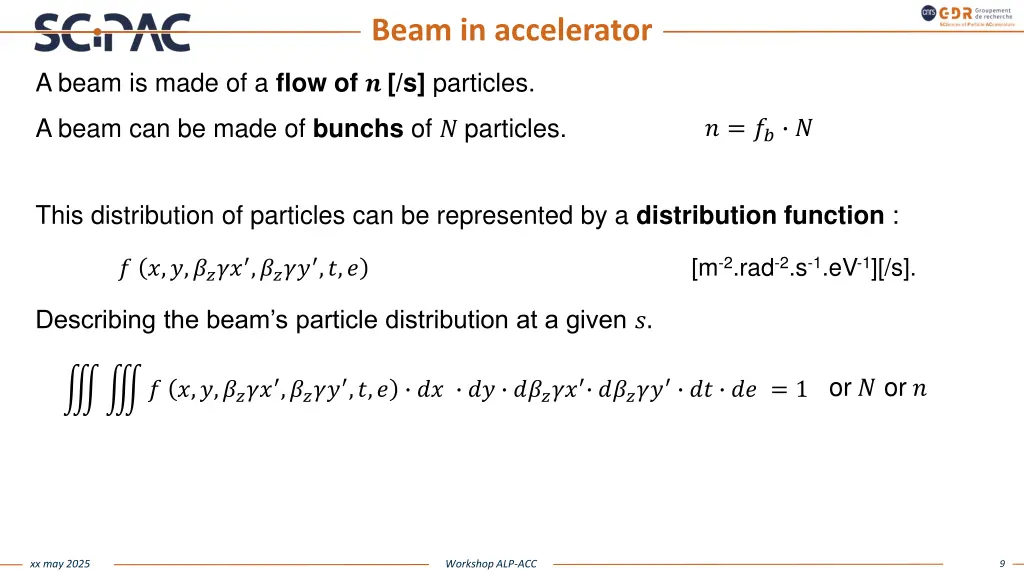 beam in accelerator