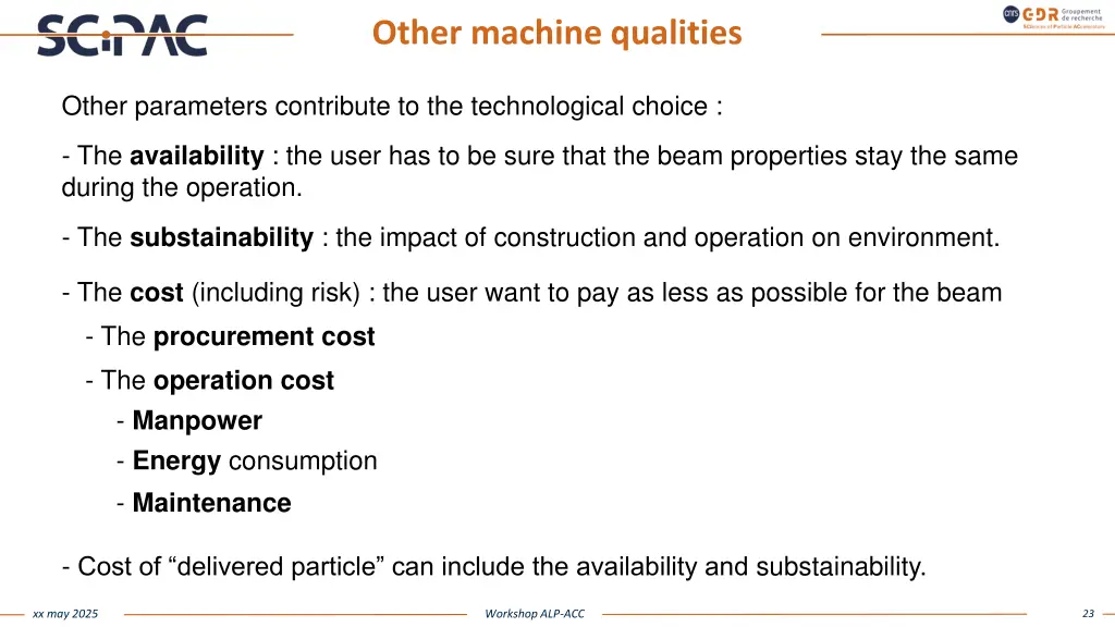 other machine qualities