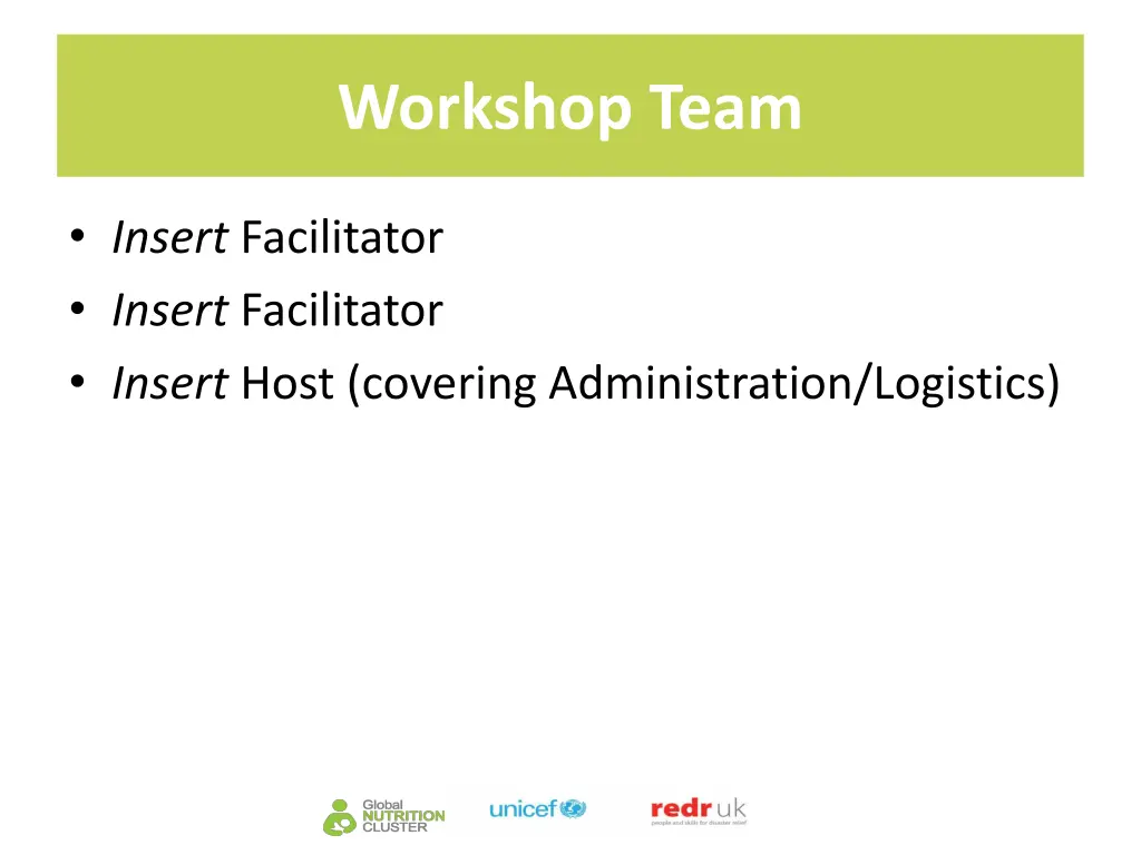 workshop team