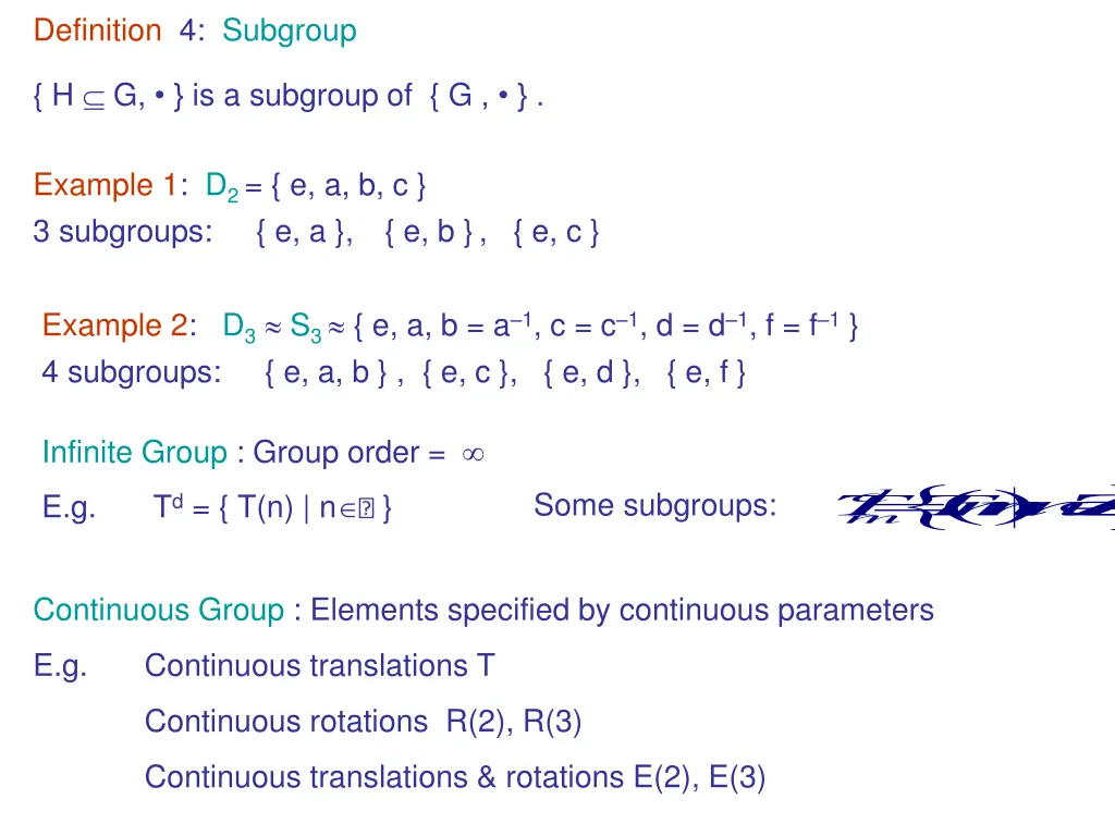definition 4 subgroup