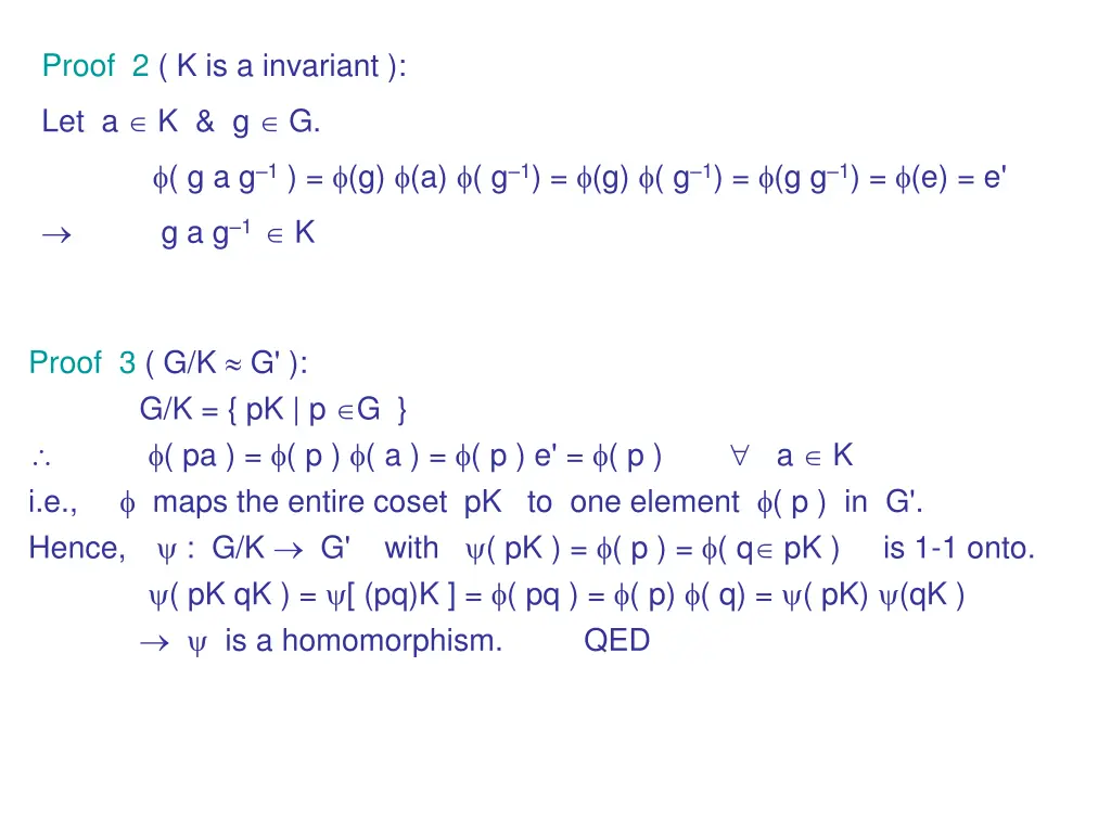 proof 2 k is a invariant