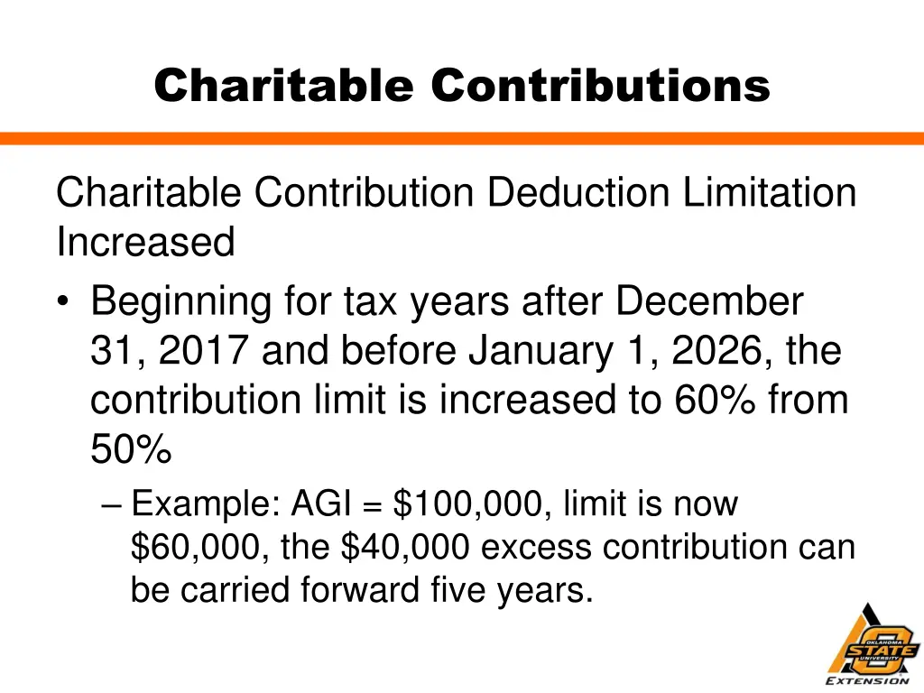 charitable contributions