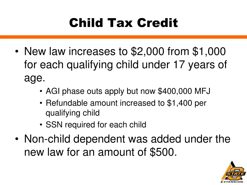 child tax credit