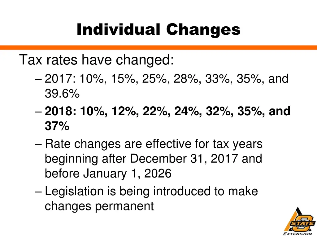 individual changes